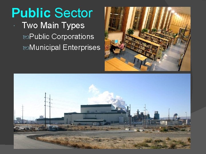 Public Sector Two Main Types Public Corporations Municipal Enterprises 