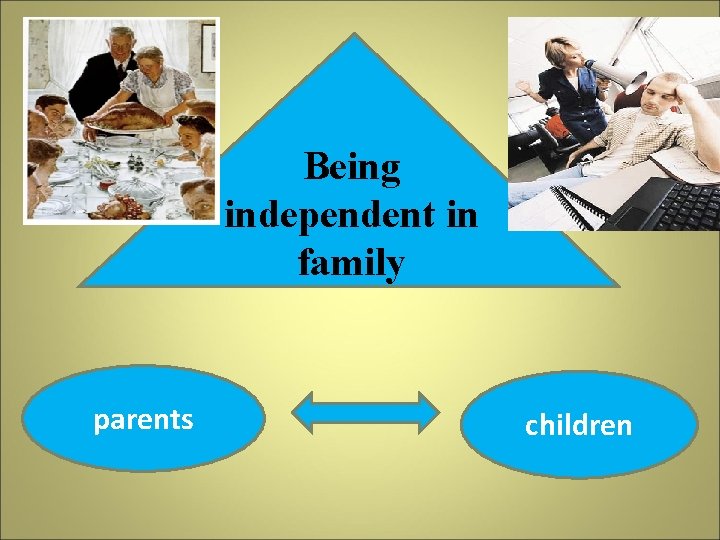 Being independent in family parents children 
