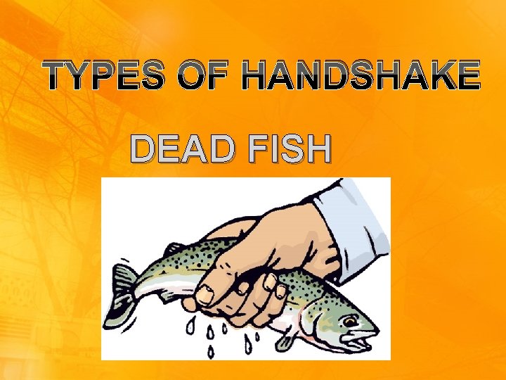 TYPES OF HANDSHAKE DEAD FISH 