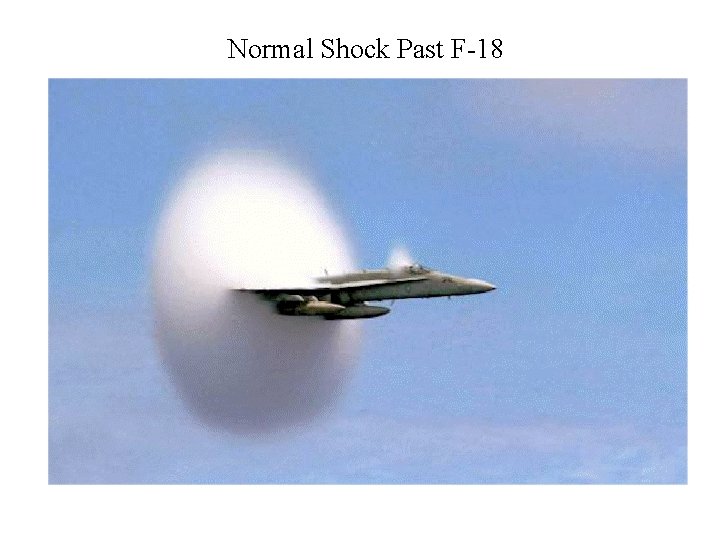 Normal Shock Past F-18 