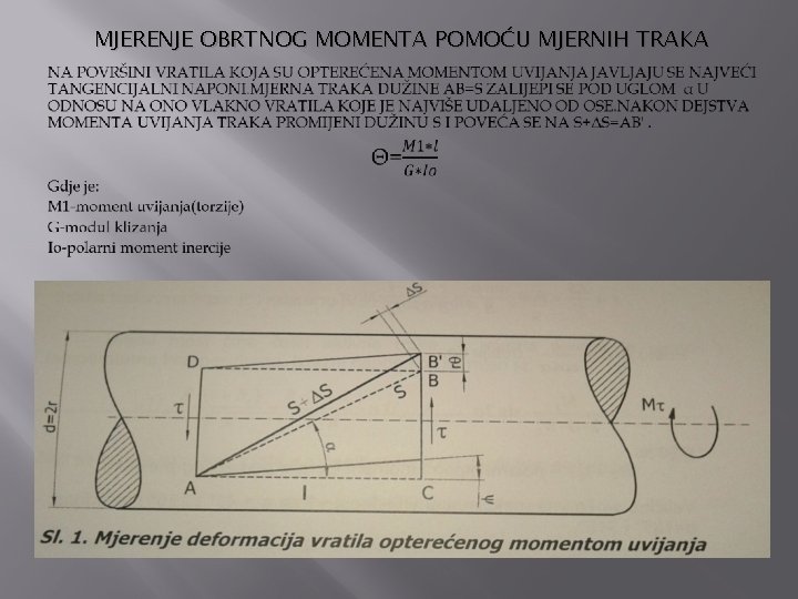 MJERENJE OBRTNOG MOMENTA POMOĆU MJERNIH TRAKA 