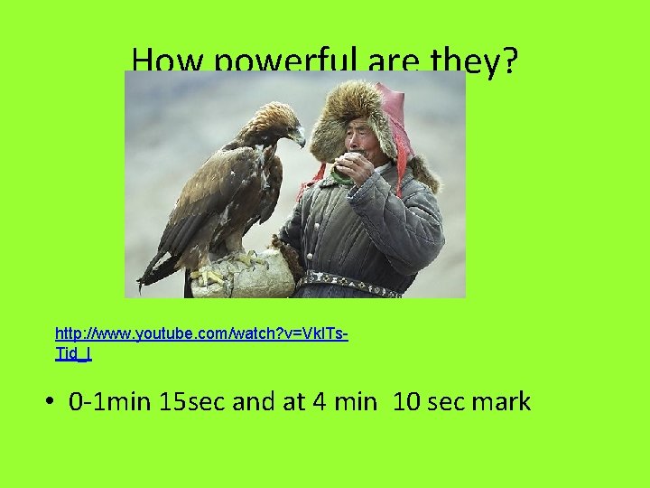 How powerful are they? http: //www. youtube. com/watch? v=Vkl. Ts. Tid_I • 0 -1