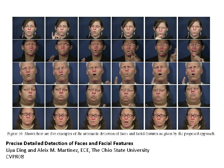 Precise Detailed Detection of Faces and Facial Features Liya Ding and Aleix M. Martinez,