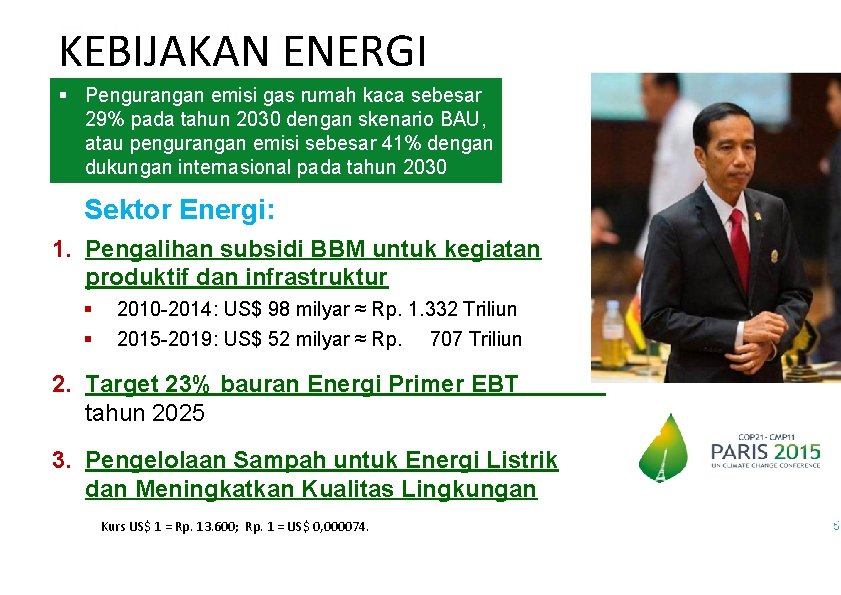 2 Refrigeration KEBIJAKAN ENERGI § Pengurangan emisi gas rumah kaca sebesar 29% pada tahun 2 Refrigeration KEBIJAKAN ENERGI § Pengurangan emisi gas rumah kaca sebesar 29% pada tahun