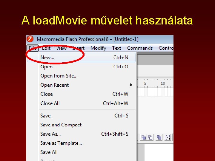 A load. Movie művelet használata 