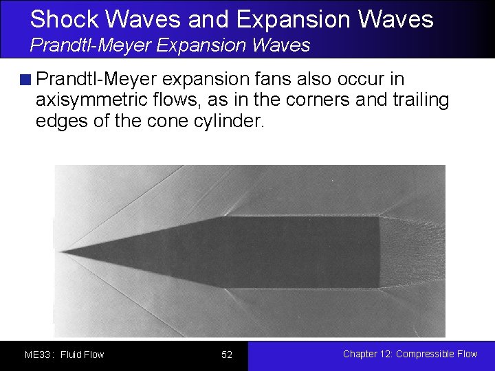 Shock Waves and Expansion Waves Prandtl-Meyer expansion fans also occur in axisymmetric flows, as