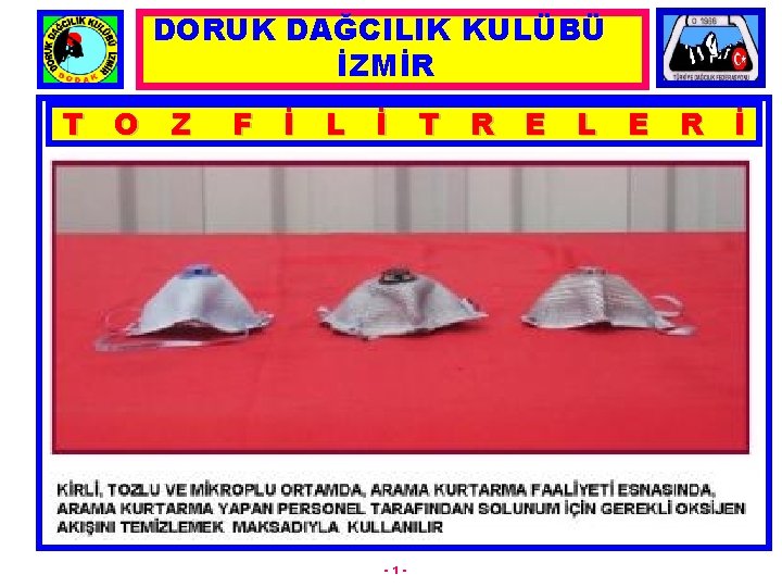 DORUK DAĞCILIK KULÜBÜ İZMİR T O Z F İ L İ T R E