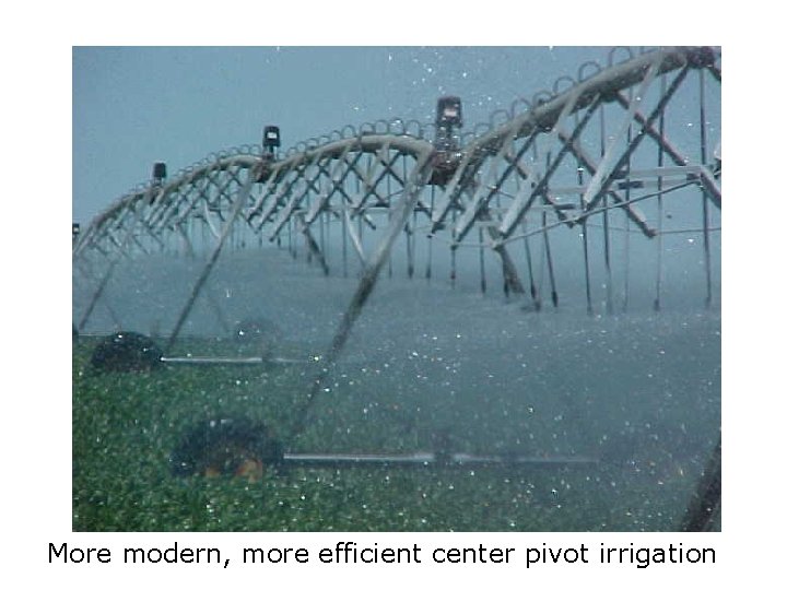 More modern, more efficient center pivot irrigation 