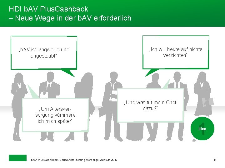 HDI b. AV Plus. Cashback – Neue Wege in der b. AV erforderlich „b.