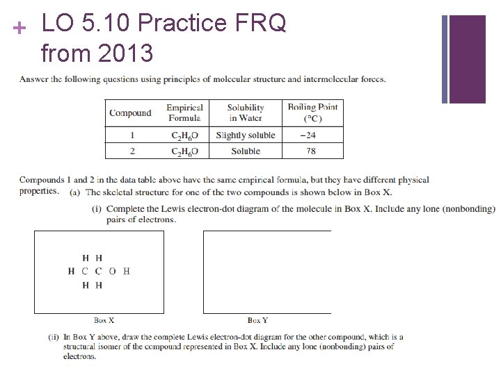 + LO 5. 10 Practice FRQ from 2013 