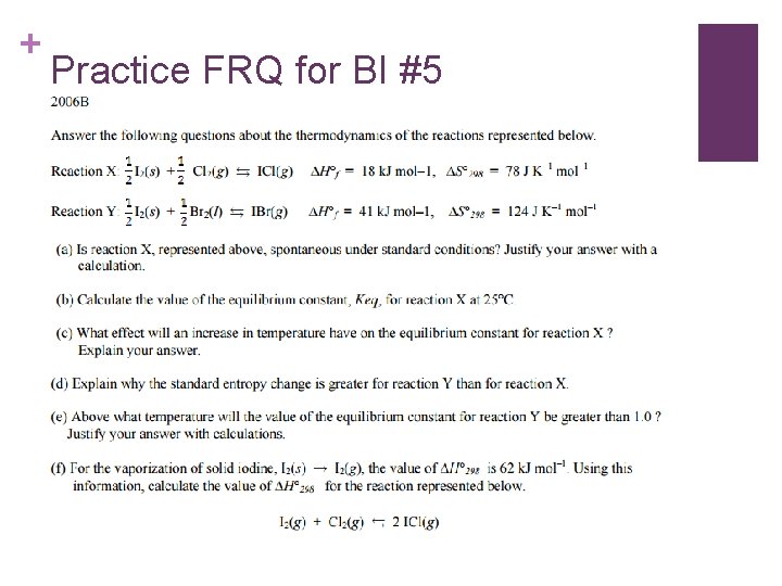 + Practice FRQ for BI #5 