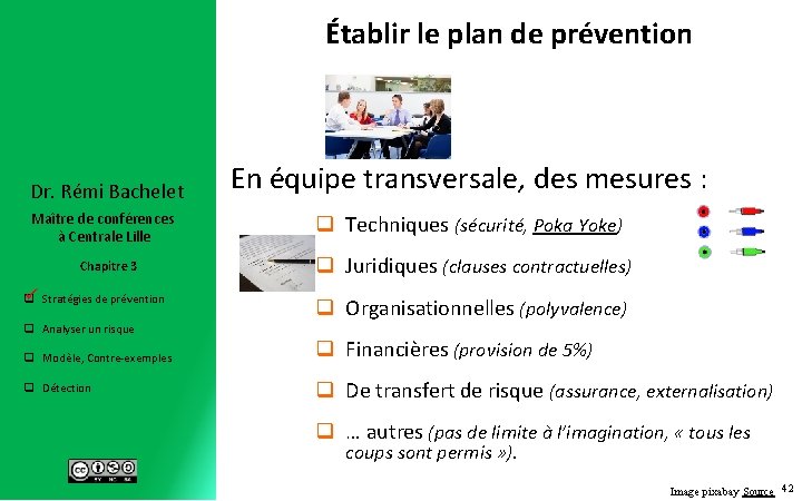 Établir le plan de prévention Dr. Rémi Bachelet Maître de conférences à Centrale Lille