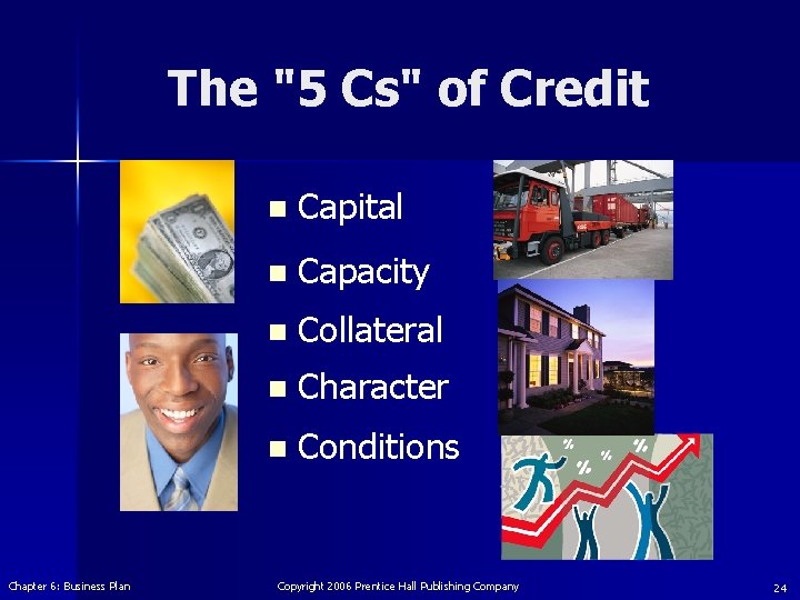 The "5 Cs" of Credit Chapter 6: Business Plan n Capital n Capacity n