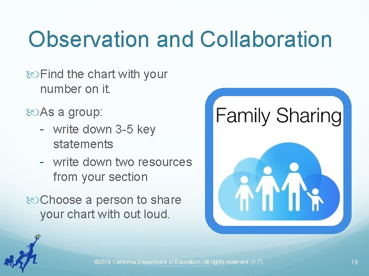 Observation and Collaboration Find the chart with your number on it. As a group: