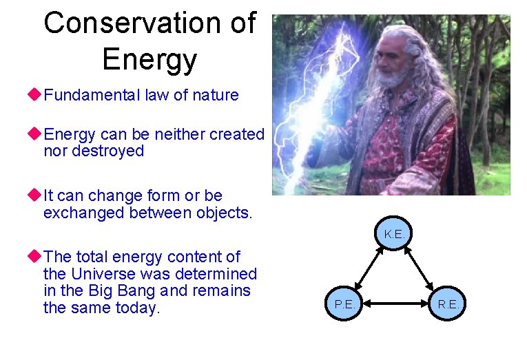 Conservation of Energy u Fundamental law of nature u Energy can be neither created