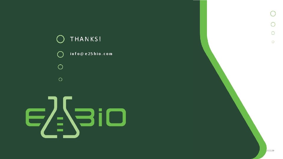 THANKS! info@e 25 bio. com www. E 25 BIO. com | info@E 25 BIO.