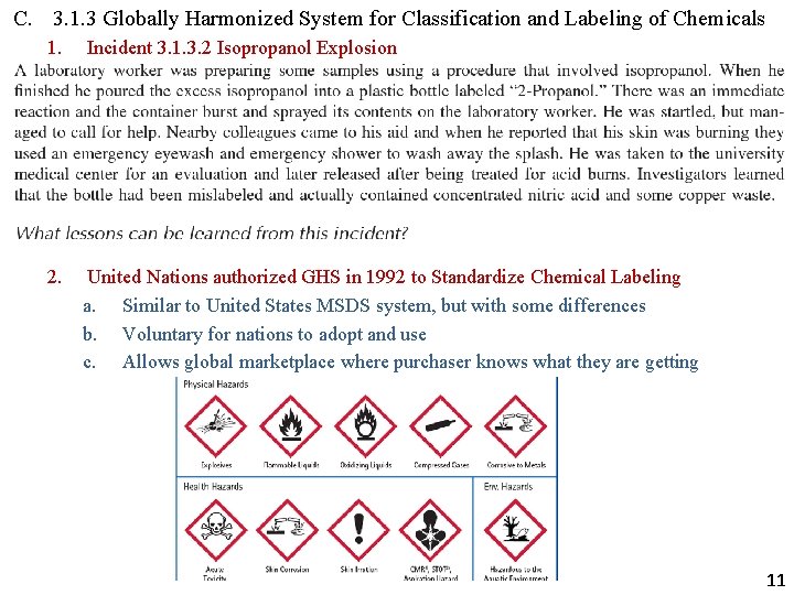 C. 3. 1. 3 Globally Harmonized System for Classification and Labeling of Chemicals 1. C. 3. 1. 3 Globally Harmonized System for Classification and Labeling of Chemicals 1.