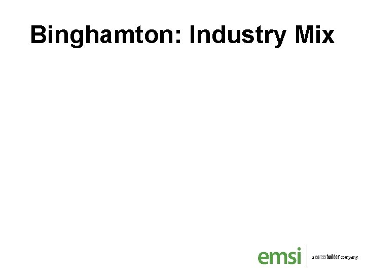 Binghamton: Industry Mix 