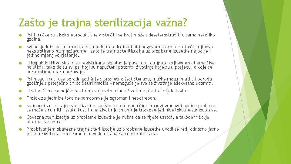 Zašto je trajna sterilizacija važna? Psi i mačke su visokoreproduktivne vrste čiji se broj