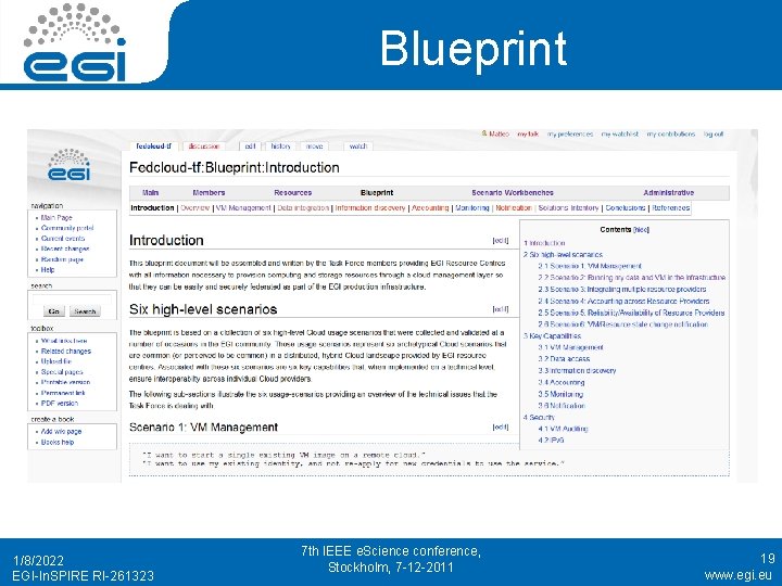 Blueprint 1/8/2022 EGI-In. SPIRE RI-261323 7 th IEEE e. Science conference, Stockholm, 7 -12