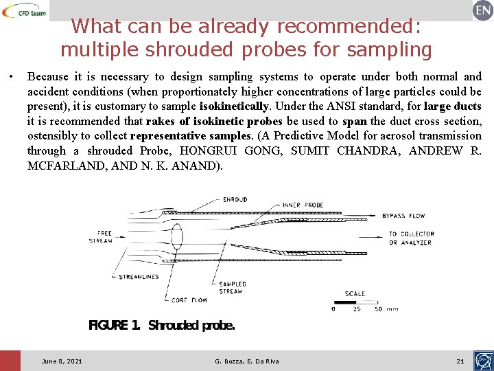 What can be already recommended: multiple shrouded probes for sampling • Because it is