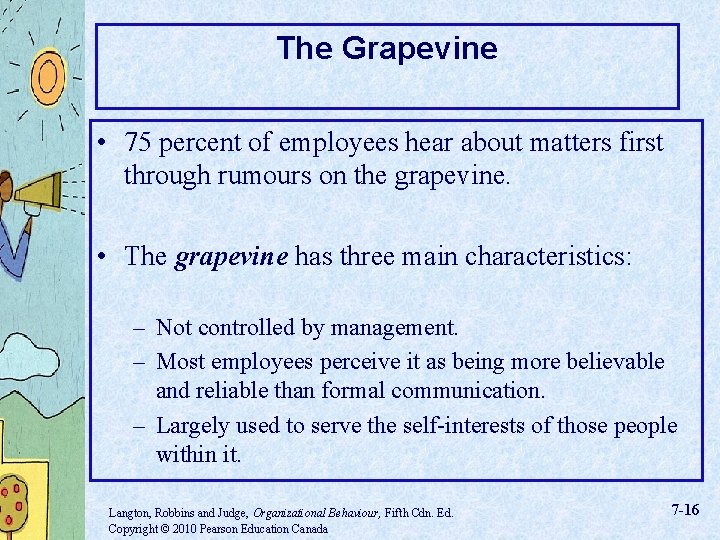 The Grapevine • 75 percent of employees hear about matters first through rumours on
