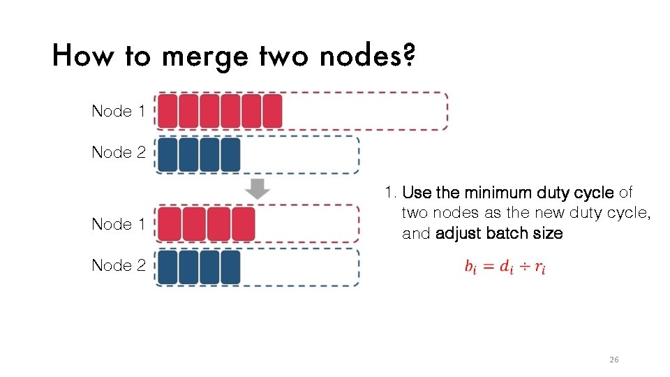 How to merge two nodes? Node 1 Node 2 Node 1 1. Use the