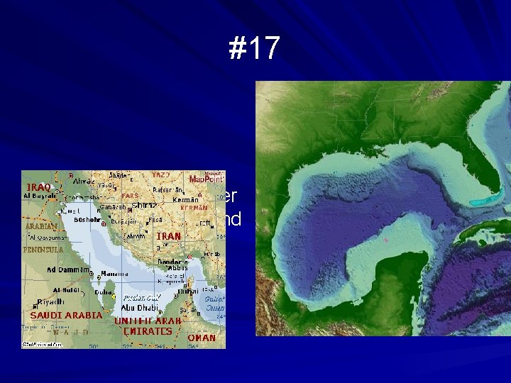 #17 A large body of water bigger than a bay and surrounded by land
