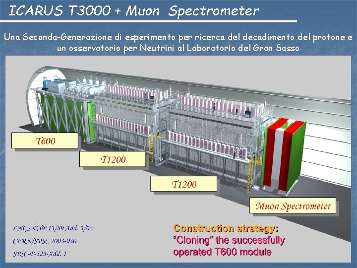 ICARUS T 3000 + Muon Spectrometer Una Seconda-Generazione di esperimento per ricerca del decadimento