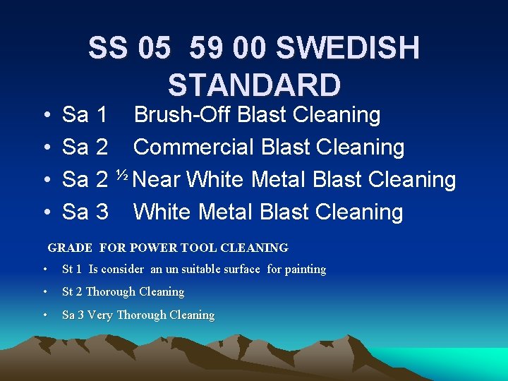 NACE SPECIFICATION White Metal Blast Cleaning Near White