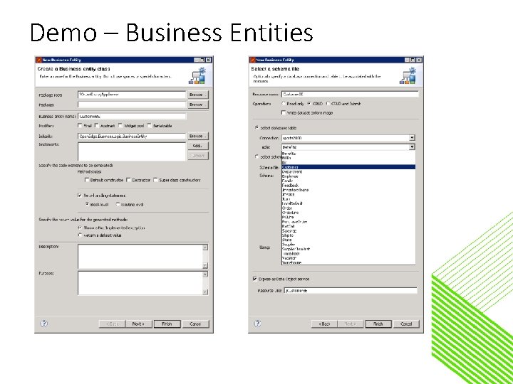 Demo – Business Entities 