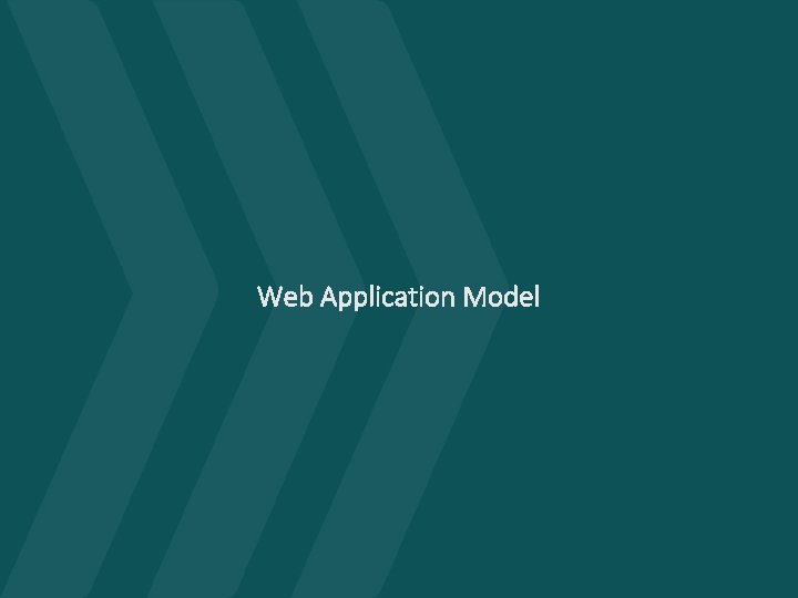 Web Application Model 