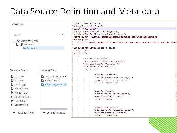 Data Source Definition and Meta-data 