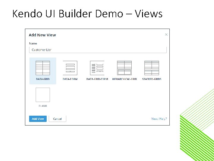 Kendo UI Builder Demo – Views 