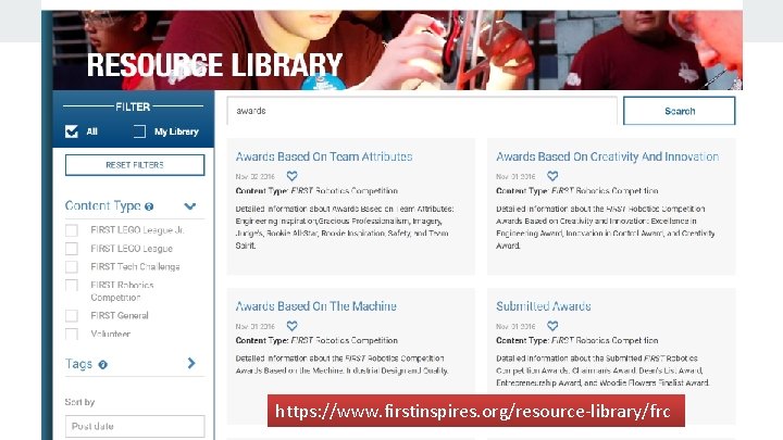 https: //www. firstinspires. org/resource-library/frc 