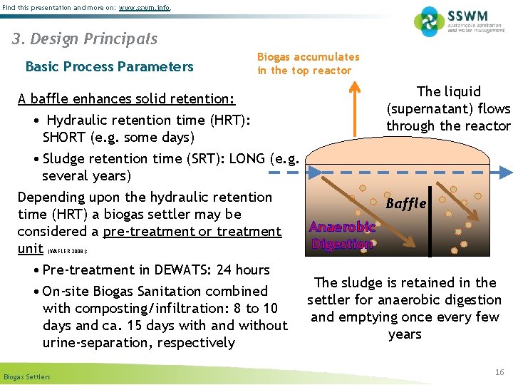 Find this presentation and more on: www. sswm. info. 3. Design Principals Basic Process
