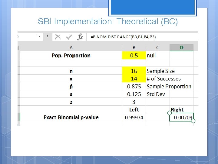 SBI Implementation: Theoretical (BC) 