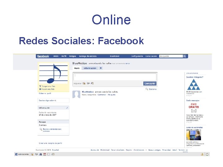 Online Redes Sociales: Facebook 