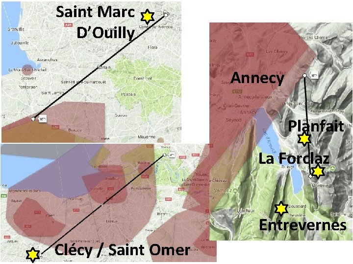 Saint Marc D’Ouilly Annecy Planfait La Forclaz Entrevernes Clécy / Saint Omer 