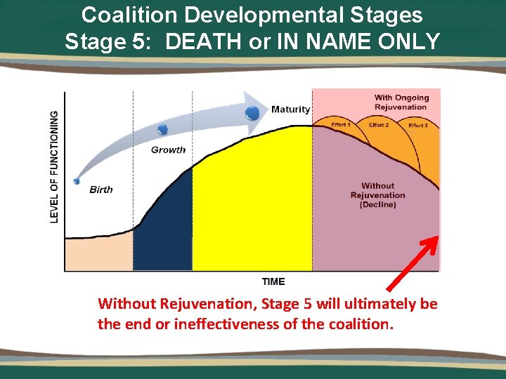 Coalition Developmental Stages Stage 5: DEATH or IN NAME ONLY Without Rejuvenation, Stage 5