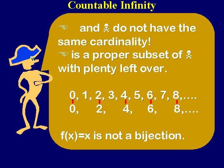 Countable Infinity E and N do not have the same cardinality! E is a