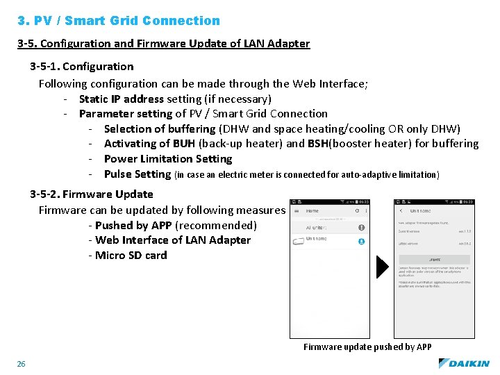 3. PV / Smart Grid Connection 3 -5. Configuration and Firmware Update of LAN