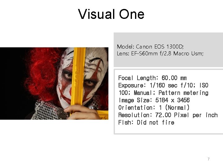 Visual One Model: Canon EOS 1300 D; Lens: EF-S 60 mm f/2. 8 Macro