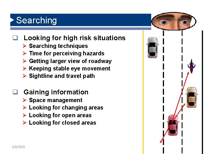 Searching q Looking for high risk situations Ø Ø Ø Searching techniques Time for