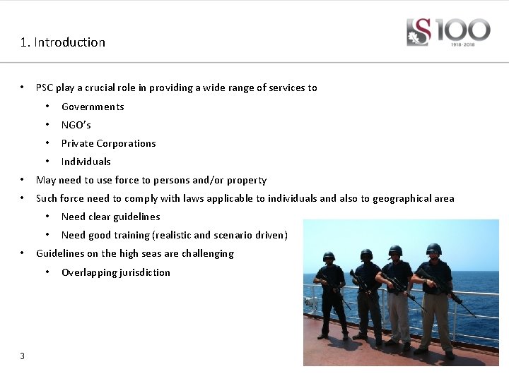 1. Introduction • PSC play a crucial role in providing a wide range of