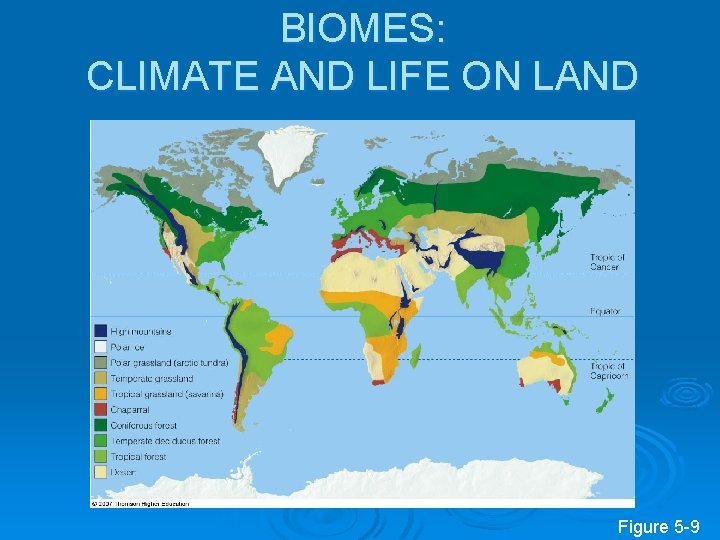 BIOMES: CLIMATE AND LIFE ON LAND Figure 5 -9 