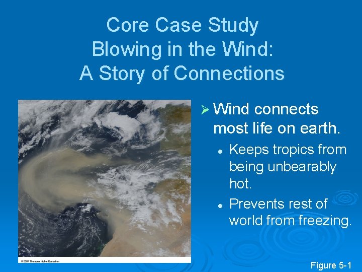 Core Case Study Blowing in the Wind: A Story of Connections Ø Wind connects