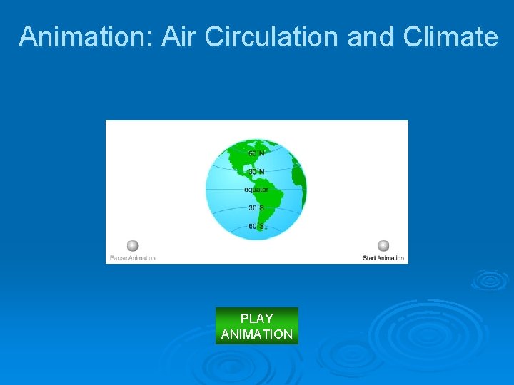 Animation: Air Circulation and Climate PLAY ANIMATION 