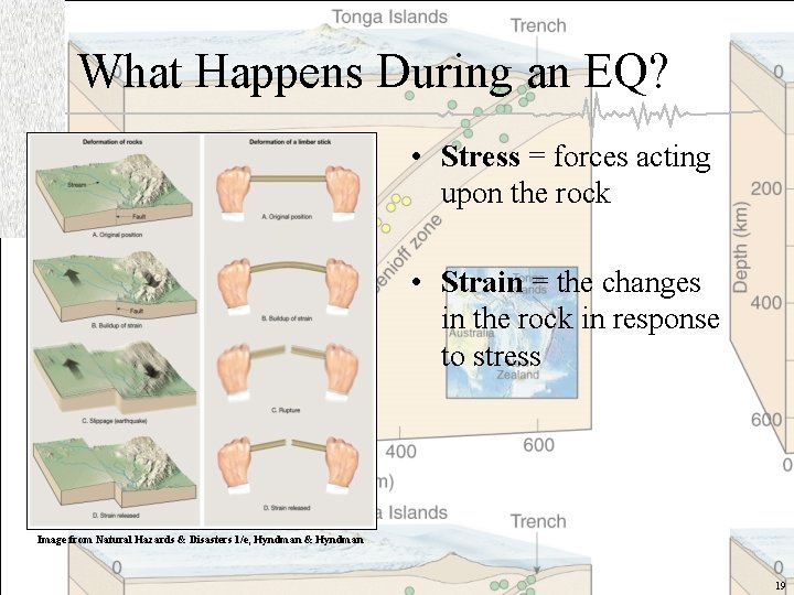 What Happens During an EQ? • Stress = forces acting upon the rock •