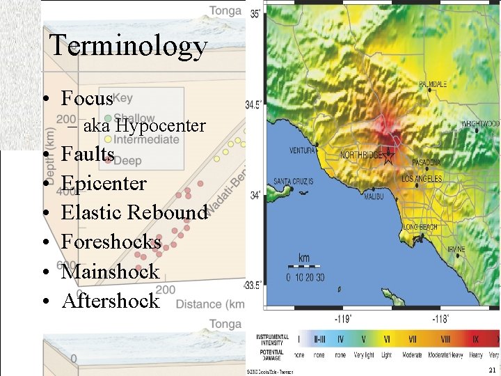 Terminology • Focus – aka Hypocenter • • • Faults Epicenter Elastic Rebound Foreshocks
